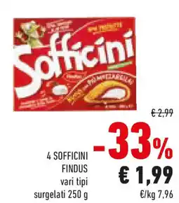 Conad 4 sofficini FINDUS offerta