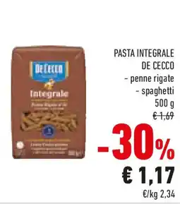 Conad Pasta integrale DE CECCO offerta