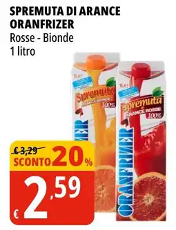 Tigros Spremuta di arance ORANFRIZER offerta