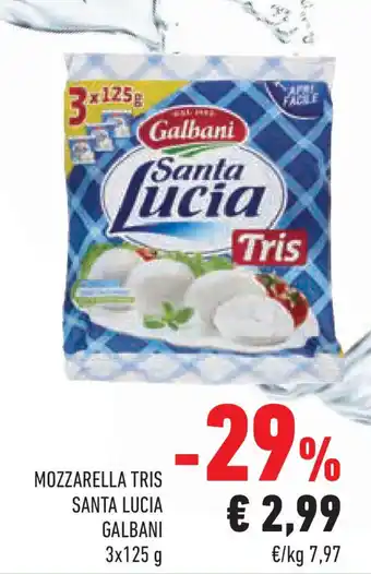 Conad Superstore Mozzarella tris santa lucia GALBANI offerta