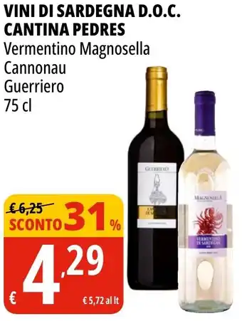 Tigros Vini di sardegna d.o.c. CANTINA PEDRES offerta