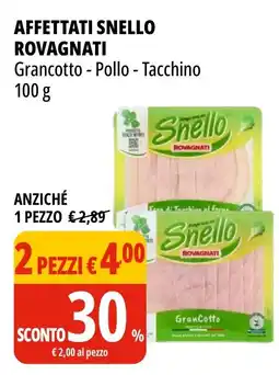 Tigros Affettati snello ROVAGNATI offerta