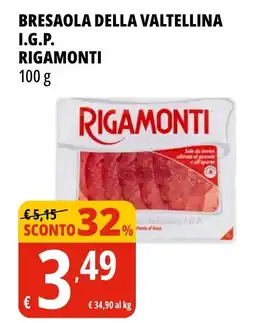 Tigros Bresaola della valtellina i.g.p. RIGAMONTI offerta