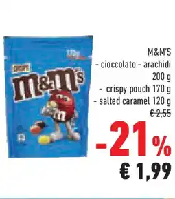 Conad Superstore M&M'S - cioccolato - arachidi offerta