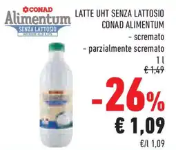 Conad Superstore Latte uht senza lattosio CONAD ALIMENTUM offerta