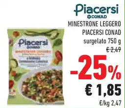 Conad Superstore Minestrone leggero PIACERSI CONAD offerta