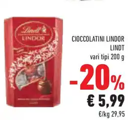 Conad Superstore Cioccolatini lindor LINDT offerta