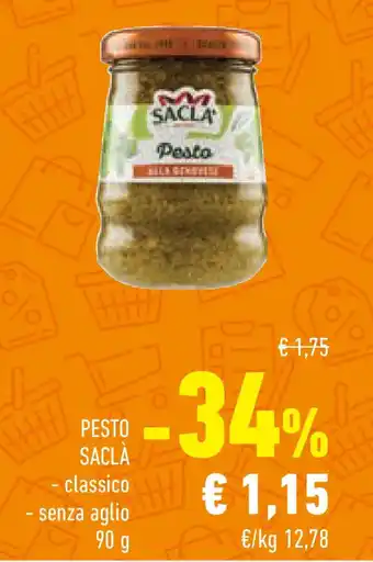 Conad Superstore PESTO SACLA -classico - senza aglio offerta