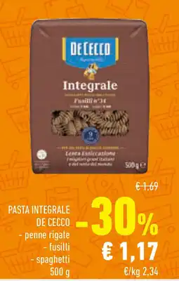 Conad Superstore Pasta integrale DE CECCO offerta