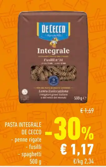 Conad Superstore Pasta integrale DE CECCO offerta