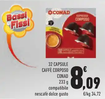 Conad Superstore 32 capsule caffè corposo CONAD offerta