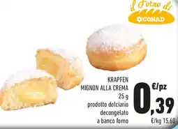 Conad Krapfen krapfen mignon alla crema offerta