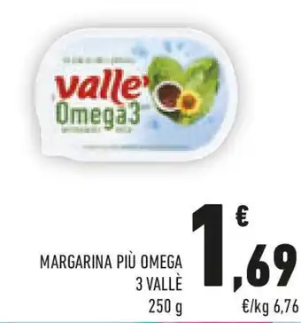 Conad Margarina più omega 3 vallè offerta