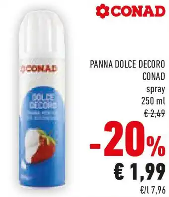 Conad Panna dolce decoro CONAD spray offerta