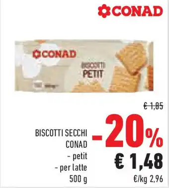 Conad Superstore Biscotti secchi CONAD offerta