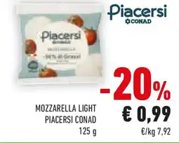 Conad Mozzarella light piacersi CONAD offerta