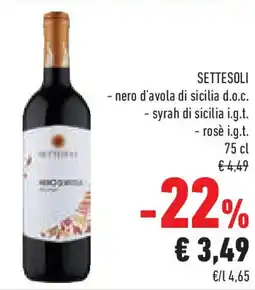 Conad Superstore SETTESOLI - nero d'avola di sicilia d.o.c. offerta