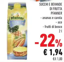 Conad Superstore Succhi e bevande di frutta PFANNER offerta