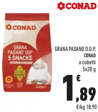 Conad Grana padano dop CONAD a cubetti offerta