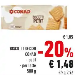 Conad Biscotti secchi CONAD offerta