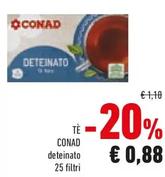 Conad Tè CONAD deteinato offerta