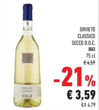 Conad Superstore Orvieto classico secco d.o.c. BIGI offerta