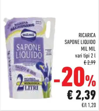 Conad Superstore Ricarica sapone liquido MIL MIL offerta