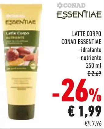 Conad Latte corpo CONAD ESSENTIAE offerta