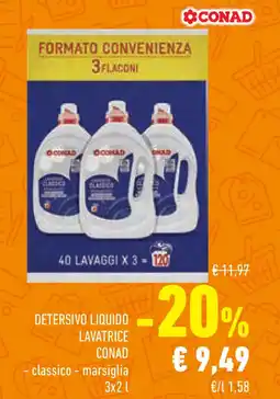 Conad Superstore Detersivo liquido lavatrice CONAD offerta