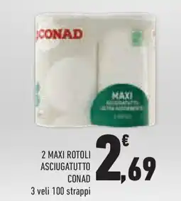 Conad Superstore 2 maxi rotoli asciugatutto CONAD offerta