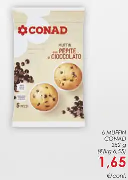 Conad 6 muffin CONAD offerta