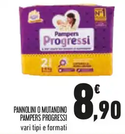 Conad Pannolini o mutandino PAMPERS PROGRESSI offerta