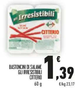 Conad Bastoncini di salame gli irresistibili CITTERIO offerta