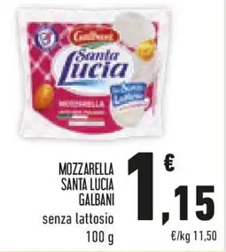 Conad Mozzarella santa lucia GALBANI senza lattosio offerta