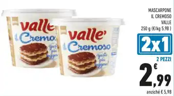 Conad Mascarpone il cremoso VALLE offerta