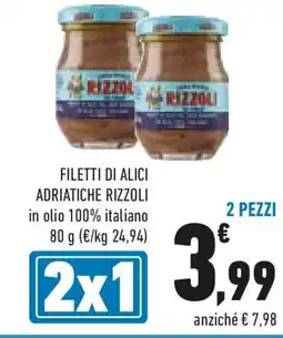 Conad Filetti di alici adriatiche RIZZOLI offerta