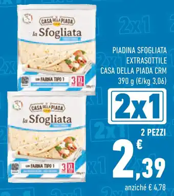 Conad Piadina sfogliata extrasottile CASA DELLA PIADA CRM offerta