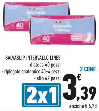 Conad Salvaslip intervallo LINES offerta