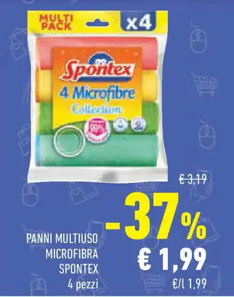 Conad Superstore Panni multiuso microfibra SPONTEX offerta