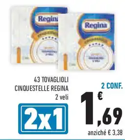 Conad Superstore 43 tovaglioli cinquestelle REGINA offerta