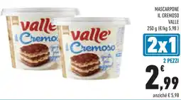 Conad Superstore Mascarpone il cremoso VALLE offerta