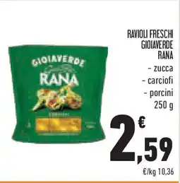 Conad Superstore Ravioli freschi GIOIAVERDE RANA offerta