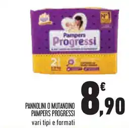 Conad Superstore Pannolini o mutandino PAMPERS PROGRESSI offerta