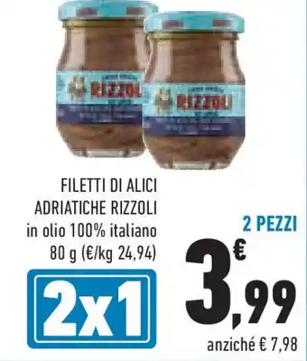 Conad Superstore Filetti di alici adriatiche RIZZOLI offerta