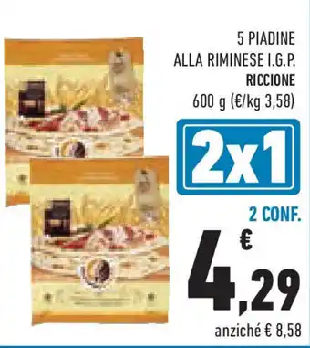 Conad Superstore 5 piadine alla riminese i.g.p. RICCIONE offerta