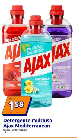 Action Detergente multiuso Ajax Mediterranean offerta