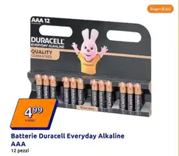 Action Batterie Duracell Everyday Alkaline AAA offerta