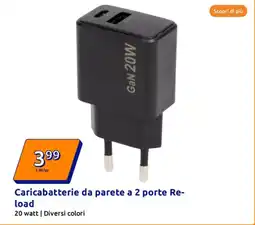 Action Caricabatterie da parete a 2 porte Re-load offerta