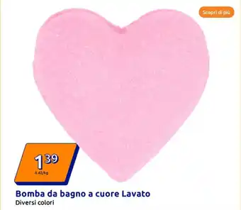 Action Bomba da bagno a cuore Lavato offerta