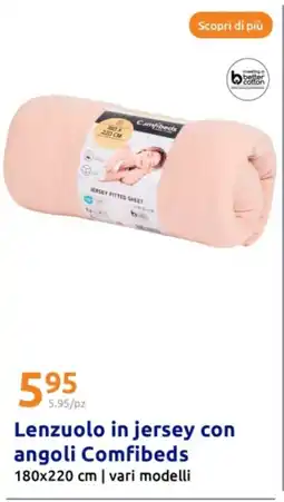 Action Lenzuolo in jersey con angoli Comfibeds offerta